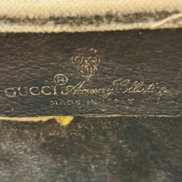 VTG GUCCI PVC Leather GG Supreme Crossbody Shoulder Bag Black Serial 89-02-068 - Picture 3 of 13